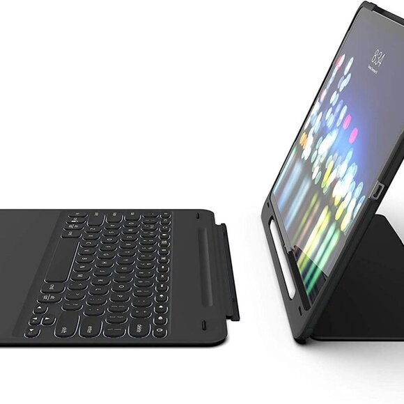 ZAGG SLIMBOOK ULTRATHIN KEYBOARD IPAD PRO 12.9 BLACK Apple 2 attachable pieces - Picture 1 of 12